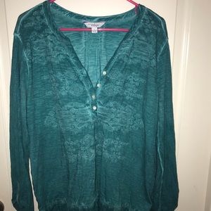 EUC Great Northeast Indigo W L Teal blue top 💙👚